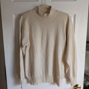 Preston & York Cream Turtleneck Sweater